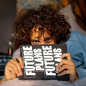 Preview: Nuuna, Notizbuch,Flex-Cover aus recyceltem Leder Seiten Punktraster,schwarz und weiss,Future Plans, style